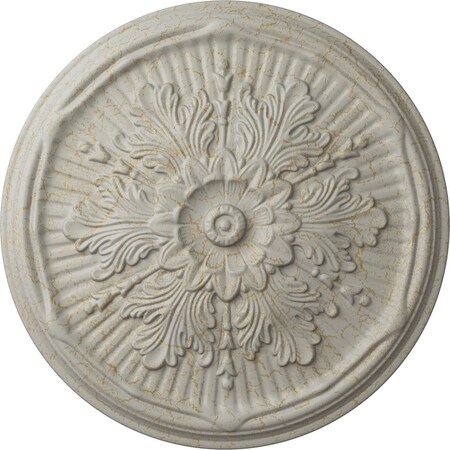 Luton Ceiling Medallion (Fits Canopies Up To 3 1/2), Hand-Painted Pot Of Cream Crackle, 21OD X 2P